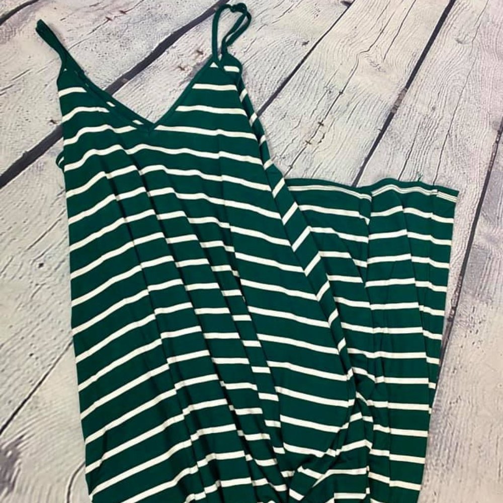 Green Striped Dress